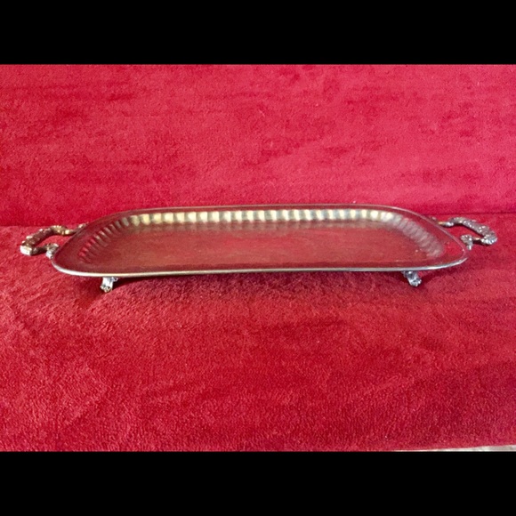 Vtg Silver Footed Swim Trophy Tray Memphis Plated - Picture 3 of 16